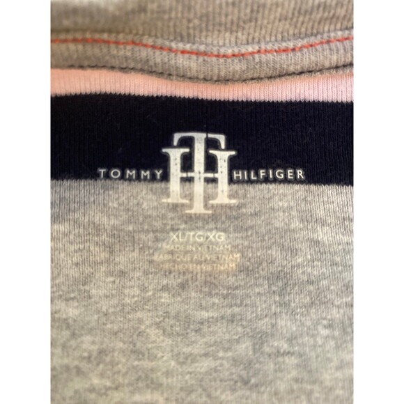 Tommy Hilfiger Top T Shirt Plus Size XL (but measures smaller) Striped Navy Pink - Picture 7 of 11